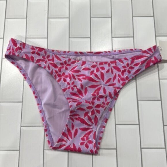 NWT Lively Women's Pink The Swim Floral Cheeky Retro Bottom Size Medium - Picture 3 of 6